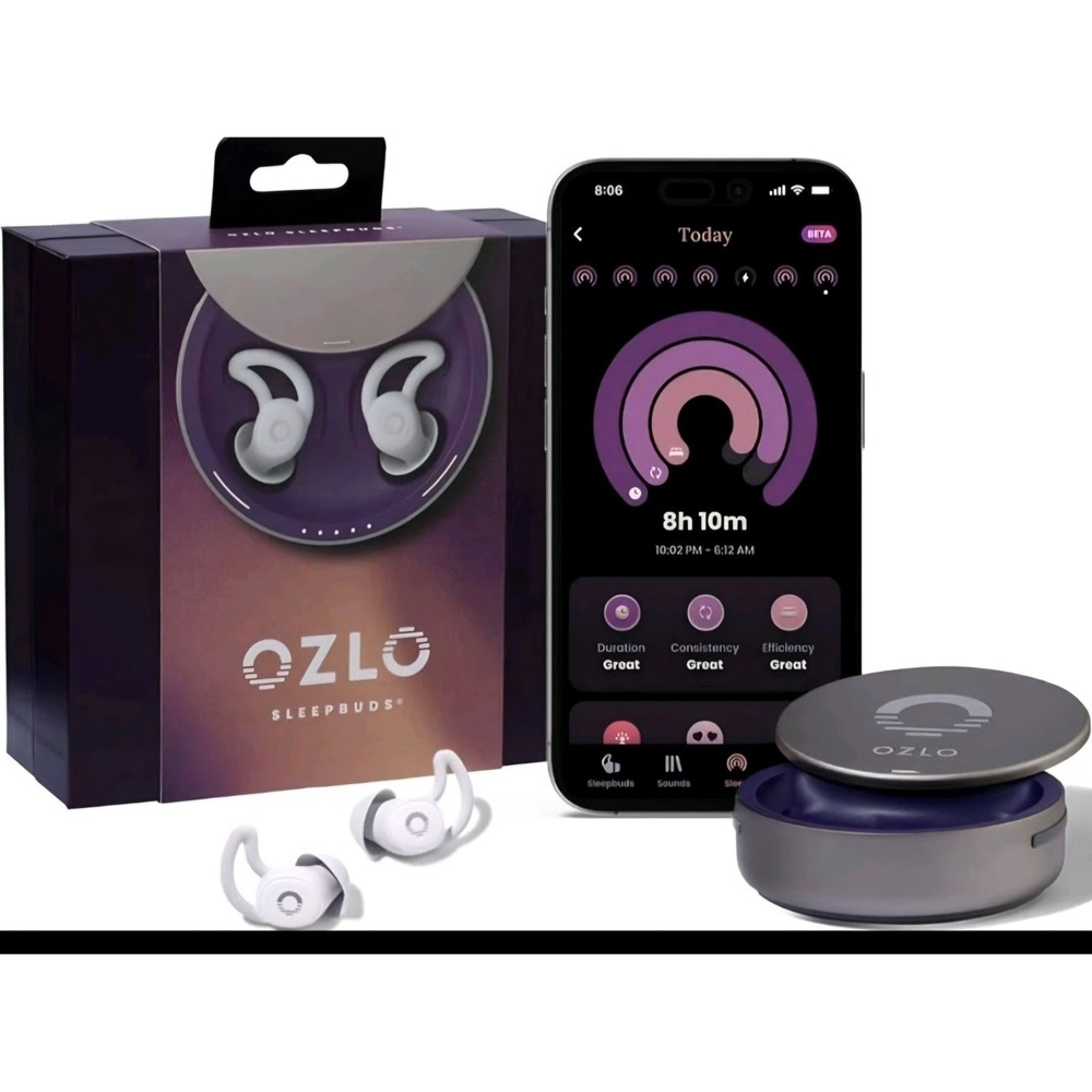 Ozlo SleepBuds Wireless Noise Masking Earbuds White with Charging Case